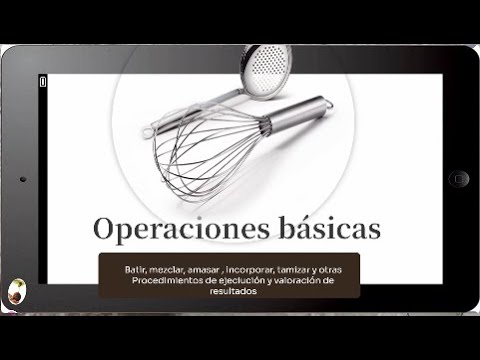 ¿Qué operaciones se realizan en la repostería?